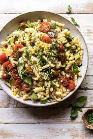 Corn Tomato And Avocado Pasta Salad Half Baked Harvest Recipe Half Baked Harvest Recipes Harvest Recipes Avocado Pasta Salad