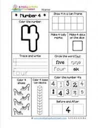 Preschoolers or kindergarteners are in an age where anything exciting, gathers their attention and thus what better than teaching them by engaging in some fun activities. Number Worksheets For Kindergarten Number 4 Worksheet