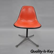 Vintage Herman Miller Eames Fiberglass Shell Swivel Chair Office Desk Red Vinyl From Vintage Philly Furniture Of Philadelphia Attic Vintage Herman Miller Swivel Chair Fiberglass Chair