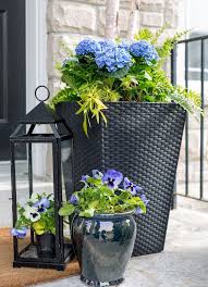 The white of flowers and blue of. Loading Porch Plants Porch Flowers Front Porch Flowers