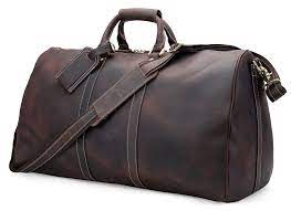 Vintage Crazy Horse Leather Travel Bag Luggage Duffle Bagall Hand Stitched Very Rigorous Luggage Bags Travel Leather Travel Bag Leather Messenger Bag Men