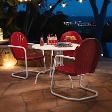 Griffith Round White Outdoor Dining Table 7j744 Lamps Plus With Images White Patio Furniture Metal Patio Furniture Metal Outdoor Chairs