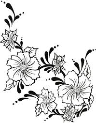 Flower Drawings In This Picture We Have A Vine Of Tattoo Flowers Drawn Out In Simple Flower Drawing Design Flower Line Drawings Flower Tattoos
