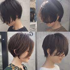 前下がりショート まとめ 顔にかかる前髪 紺野ショート ヘア アイディア 前下がりショート ヘアスタイル