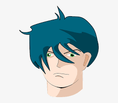 I'd say black male anime characters are less common than female black characters. Blue Man Male Face Cartoon Hair Men Long Boy With Blue Hair Cartoon Transparent Png 552x640 Free Download On Nicepng