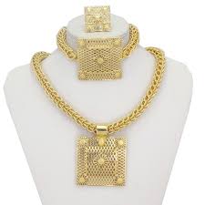 Find More Jewelry Sets Information About Big Heavy Chunky Jewellery Necklace Pendant Earrings Dubai Gold Jewelry Wedding Jewellery Necklace Bridal Jewelry Sets