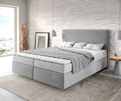 In der boxspring welt finden sie neuerdings boxspringmatratzen, die sowohl für boxspringbetten als auch lattenroste geeignet sind. Boxspringbett Dream Well 160x200 Cm Mikrofaser Grau Delife Eu