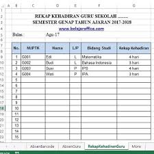 Cara membuat daftar hadir rapat. Membuat Absensi Barcode Sederhana Excel Otomatis Belajar Office