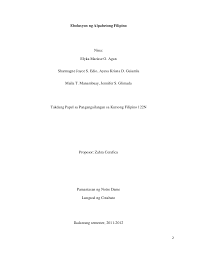 A thesis abstract should consist of 350 words or less including the heading. Example Ng Term Paper Sa Filipino