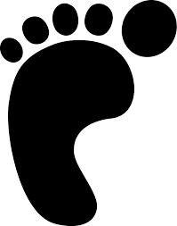 Clipart Left Footprint Footprint Clip Art Black And White Cartoon
