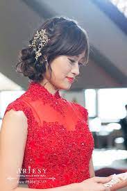 新娘秘書 鮮花韓風低馬尾編髮紅旗袍白紗造型歐美風新秘世貿三三bride 菫 one shoulder formal dress fashion formal dresses