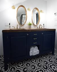 Black And White Bathroom Vanity Ideas Modern Master Bathroom Reveal Blue Bathroom Vanity Modern Master Bathroom Bathroom Vanity Makeover