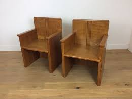 This Pair Of Solid Oak Chairs With A Characterful Grain Was Produced During The 1930s And Their Provenance Is The So Art Deco Chair Deco Chairs Solid Oak Chair