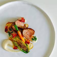 Vincent Guiheneuf Pe Instagram A Picture Of Pork Tenderloin With Navy Beans Puree Confit Onion Fine Dining Recipes Pork Tenderloin Recipes Food Presentation
