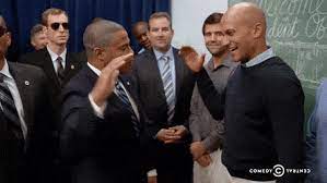 Couple of introductions to get out here this is john o 'rourke nice to meet you. Key Peele Obama Meet Greet Gif Gfycat