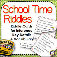 Solve A Riddle A Day Every Day To Give Your Students Daily Practice Inferring Identifying And Answering Key Quest School Riddles Vocabulary Informational Text