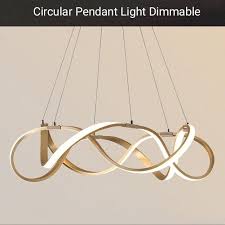 Circular Pendant Light Modern Chandelier Pendant Light Led Dimmable With Control Heparts