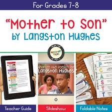 Langston Hughes Mother To Son Poetry Analysis Interactive Notebooks Close Reading Lessons Poetry Lessons