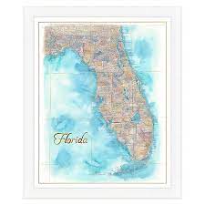 See watercolor photos and images from satellite below, explore the aerial photographs of watercolor in. Florida Map Watercolor Wall Art Bed Bath Beyond