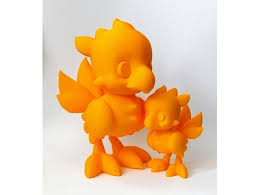 Yet Another Chocobo This Time Re Sculpted On Top Of The Model For Alpha From Ffxiv So Not My Design Merely Fixed And Edited For 3d Chibi 3d Printing Prints