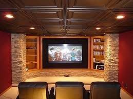 Ceilume Smart Ceiling Tiles Customer Photo Gallery Home Theater Rooms Home Airstone Wall