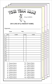 Printable baseball lineup card template. 10 Baseball Line Up Card Templates Doc Pdf Free Premium Templates