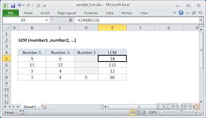 How To Use The Excel Lcm Function Exceljet