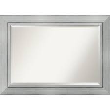 Your bathroom mirror gets an updated look with this 2 ¼ frame in a soft, chrome finish. Amanti Art Romano Bathroom Mirror In Silver Bed Bath Beyond