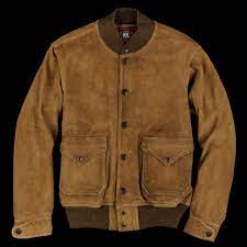 Unionmade Rrl Deerskin Leather Sherwood Jacket In Tan