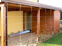 Blickdichte Carport Begrunung Mit Drahtseilen Carport Dachterrassengestaltung Rankgitter
