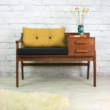 Vintage Teak 1960s Telephone Seat Ev Icin Mobilya Dekor