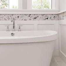 Home to any budget, home to any possibility. River Rock Border Bathroom Tiles Design Ideas
