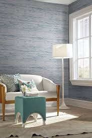 Splendid gray grasscloth wallpaper family room contemporary with fur throw pillow and nesting tables beige carpet ottoman roman shade throw pillow. Y6201603 Dazzling Dimensions Lustrous Blue Grasscloth Wallpaper Us Wall Decor