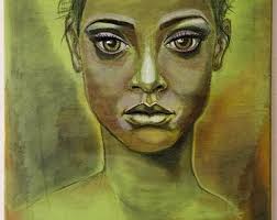 Warrior Girl PRINT, Brunette, Peg