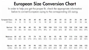 Bikini Size Chart Us Us Size European Size Underwear