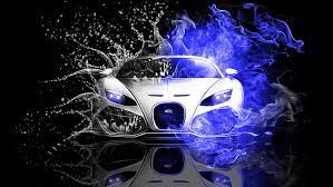 Hd wallpapers and background images Hd Wallpaper Blue Fire Flame Drops Water Sport Car Water Drops Reflection Wallpaper Flare