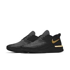 Black And Gold Nike Running Shoes Nike Odyssey React Flyknit 2 By You Running Shoe Nike Com Running Shoes For Men Custom Running Shoes Running Shoes