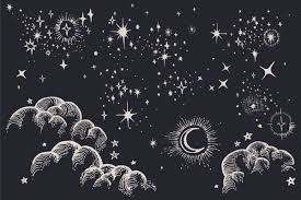 Star Moon Cloud Sky Drawings Art Drawing Stars Star Illustration