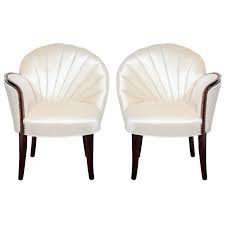 Pair Of Glamorous Hollywood Channel Tufted Shell Back Chairs Old Hollywood Decor Hollywood Furniture Furniture