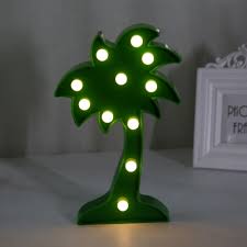 Green Cactus Christmas Tree Palm Tree Led Kids Night Light 3 Style For Option Takeluckhome Com