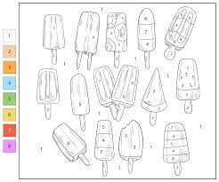 Color by Number: Popsicle Coloring Page | Free Printable