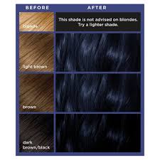 If you want to have stronger black undertones, use more black hair dye, whereas if you want stronger blue undertones, use more blue hair dye. L Oreal Paris Colorista Blue Black Permanent Gel Hair Dye Ocado