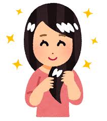 ツヤツヤの髪の女性のイラスト | かわいいフリー素材集 いらすとや