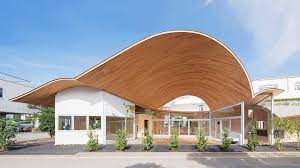 Timber roof truss drawing with maxwell stress diagrams. Takashige Yamashita Creates Nursery With Curving Timber Roof Near Mount Fuji