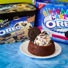 Birthday Cake Ice Cream Sandwiches Near Me Birthday Oreos And Birthday Oreo Ice Cream In Brownie Bowls Good Stuff Oreo Oreo Ice Cream Brownie Bowls