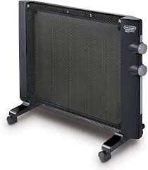 When using an infrared heater, people in the room will start to feel warm mere minutes after turning the panels on while the air will not be overheated and thus dried out. Amazon Com De Longhi Mica Thermic Panel Heater Full Room Quiet 1500w Freestanding Easy Install Wall Mount Adjustable Thermostat 2 Heat Settings Black Hmp1500 Home Kitchen