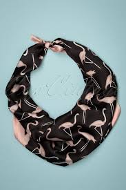 3.1 out of 5 stars with 35 ratings. 50s Flamingo Hair Scarf In Black And Pink