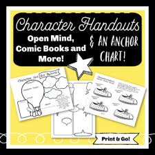 Characterization Handouts Anchor Chart Comic Book Open Mind And More
