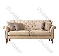 Gambar Sofa Berumbai Krem ​​mewah Untuk Ruang Tamu | Elemen ...
