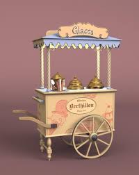 Ice Cream Cart French 3d Model Ad Cream Ice Cart Model Ice Cream Cart Ice Cream Ice Cream Birthday Party Theme